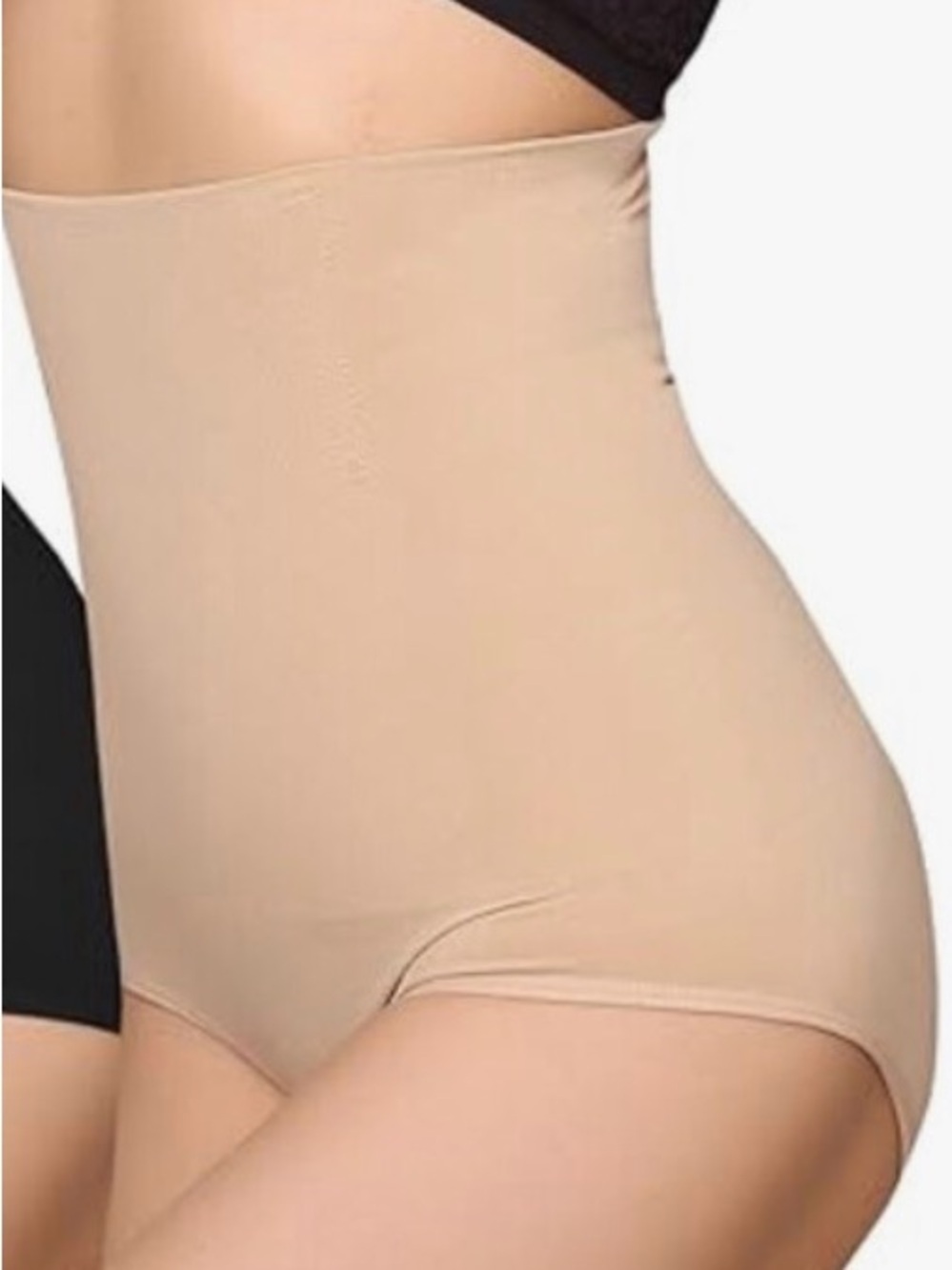 High-Waist Shaping Briefs - Nude Beige